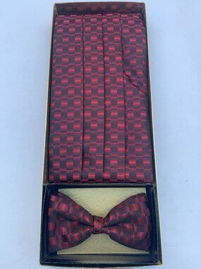 South Korai 100% Silk Cummerbund and Bow Tie Set